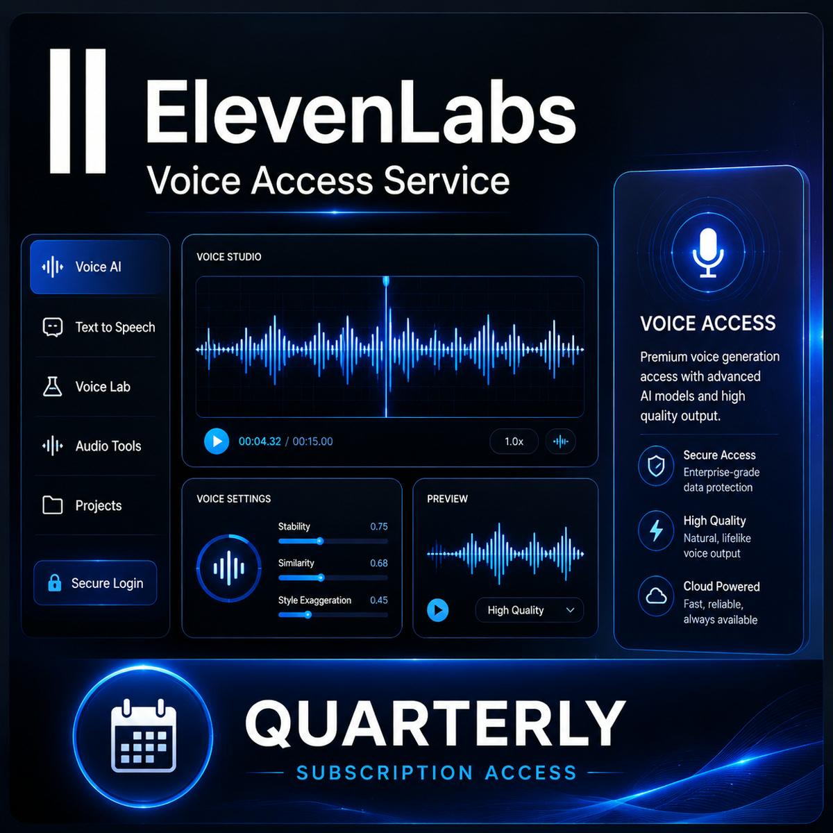 ElevenLabs voice access service